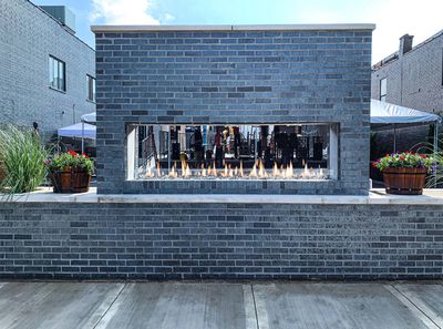 Flare: Vent-Free See-Through 70 Outdoor Fireplace - primary view